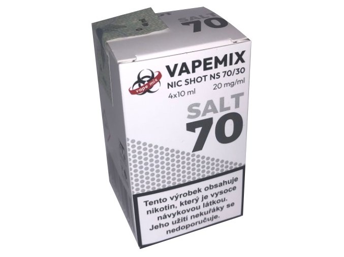 vapemix nic salt shot pg30 vg70 4x10ml 20mg