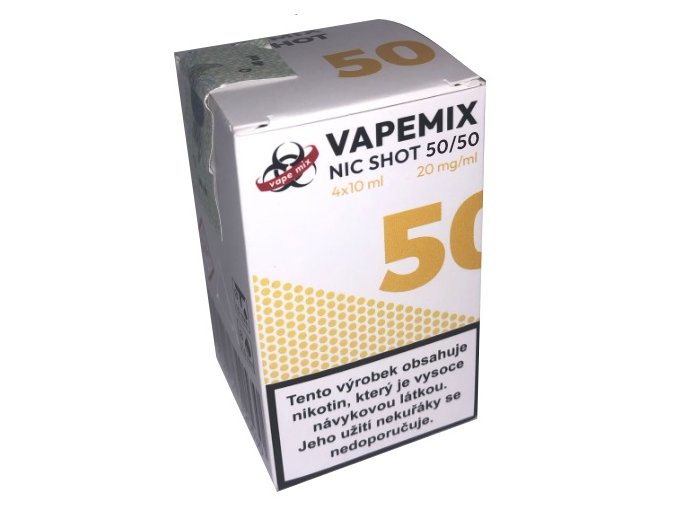 vapemix nic shot pg50 vg50 4x10ml 20mg