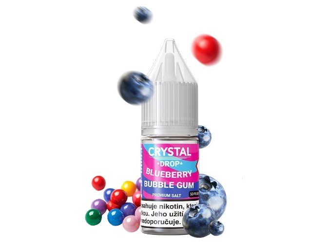e liquid crystal drop salt blueberry bubble gum 10ml 20mg
