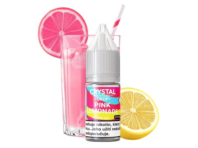 e liquid crystal drop salt pink lemonade 10ml 20mg