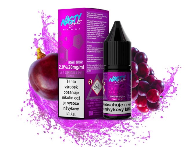 e liquid nasty salt 10ml 20mg asap grape