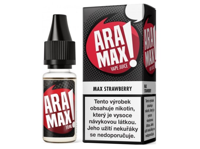e liquid aramax max strawberry 10ml jahoda