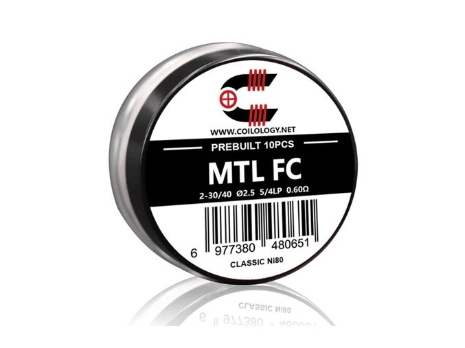 predmotane spiralky coilology mtl fused fc clapton 0,6ohm 10ks