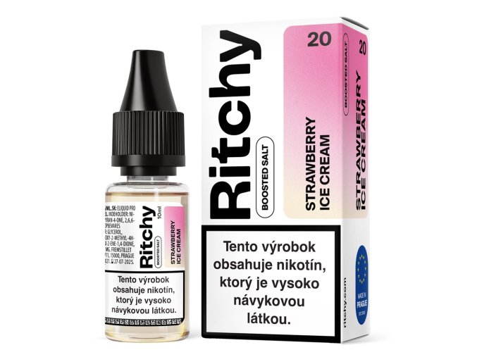 e liquid ritchy salt strawberry ice cream 10ml 10mg 20mg
