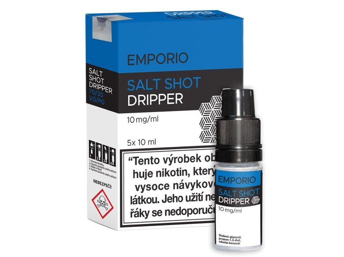 booster emporio salt shot dripper 5x10ml 10mg pg30 vg70