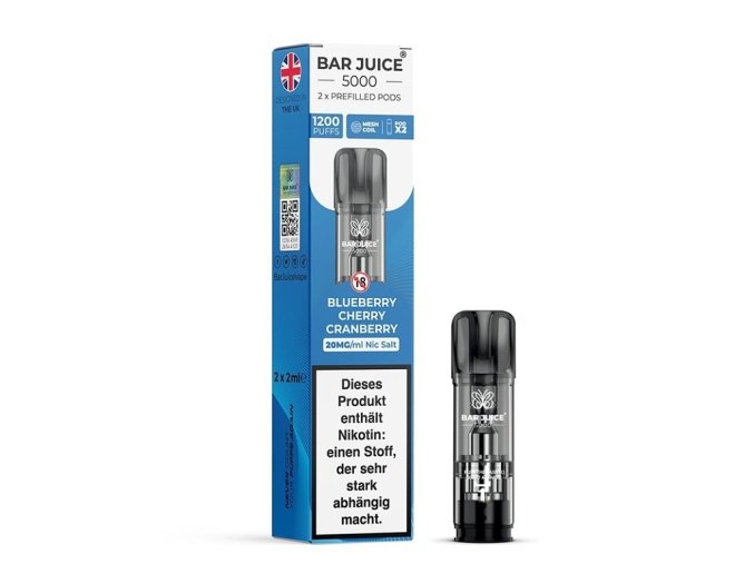 bar juice 5000 pod blueberry cherry cranberry 20mg 2ks 02