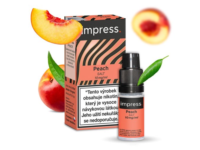 e liquid impress salt peach broskev 10ml