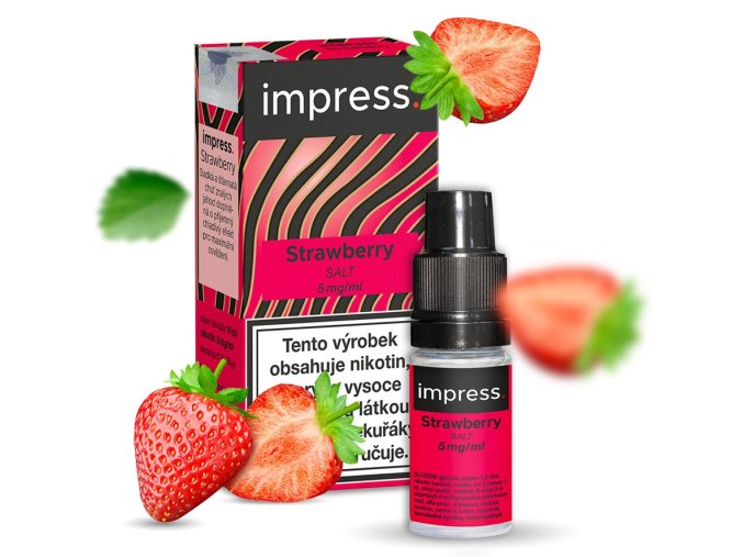e liquid impress salt strawberry jahoda 10ml