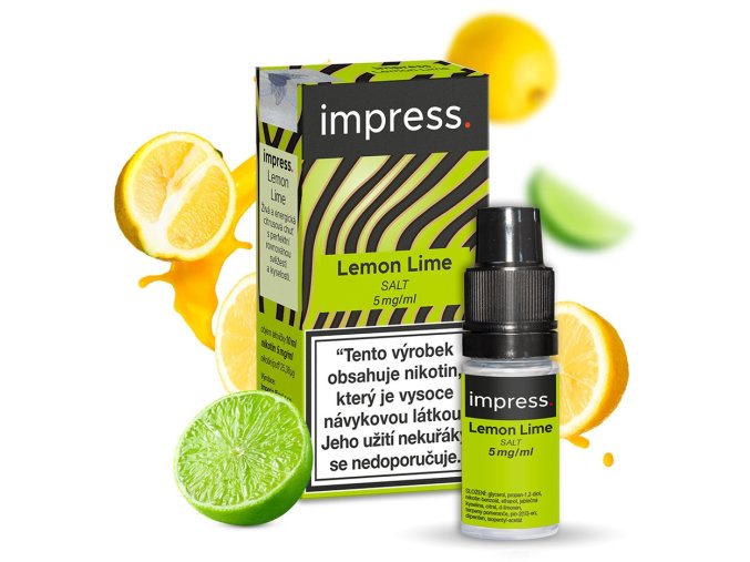 e liquid impress salt lemon lime 10ml