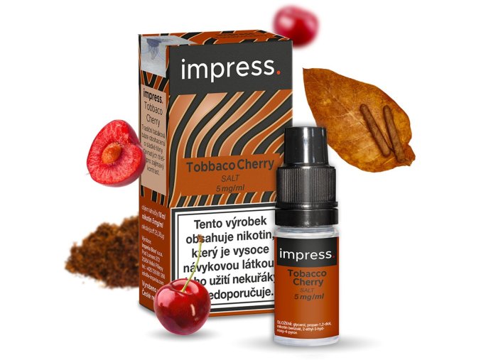 e liquid impress salt tobacco cherry 10ml