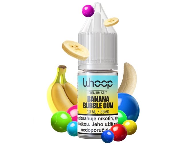 e liquid whoop salt banana bubble gum 10ml 20mg