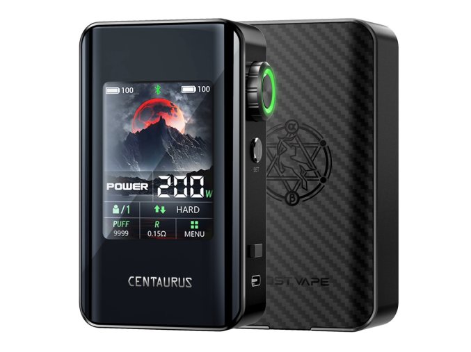 lost vape centaurus bt200 mod black carbon 200w