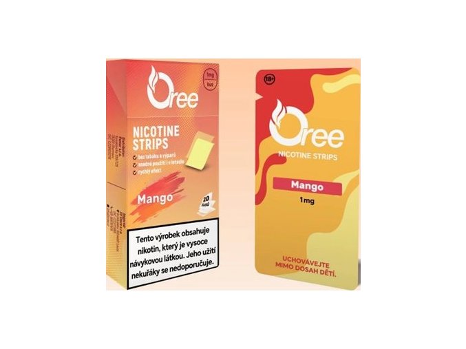nikotinovy film oree mango 1mg