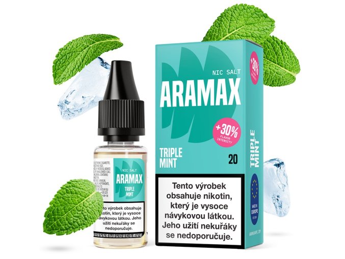 e liquid aramax salt triple mint 10mg 20mg mata
