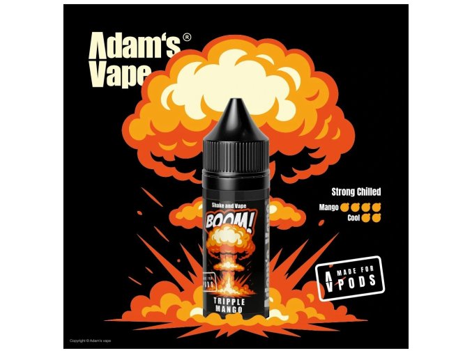 prichut adams vape boom series triple mango shake 5ml