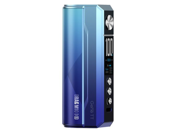 voopoo drag m100s mod 100w cyan blue