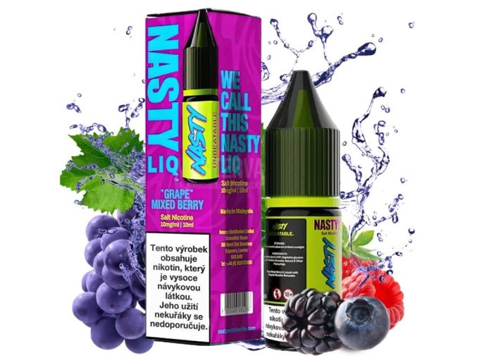 e liquid nasty liq salt grape mixed berry 10ml 10mg 20mg