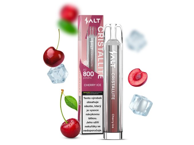 jednorazova e cigareta salt cristallite disposable cherry ice 20mg