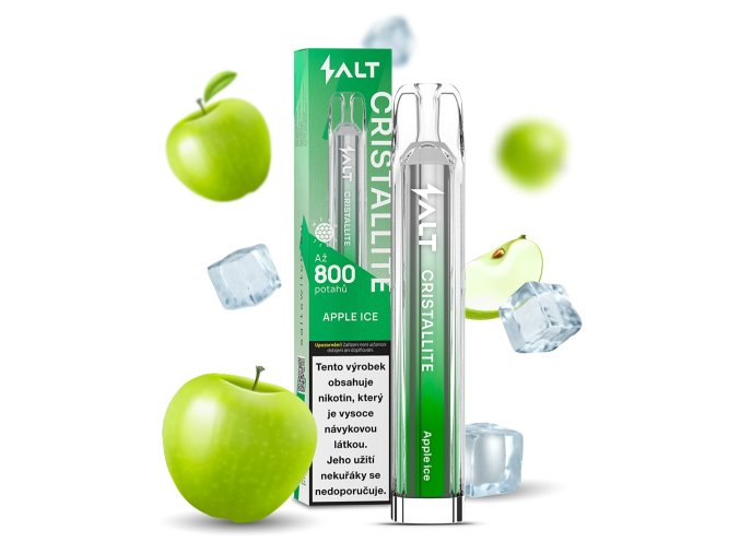 jednorazova e cigareta salt cristallite disposable apple ice 20mg