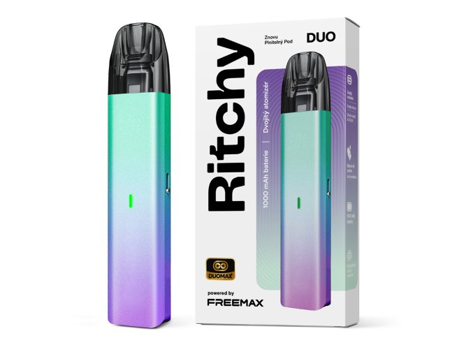 ritchy duo max elektronicka cigareta 1000mah air cyan purple