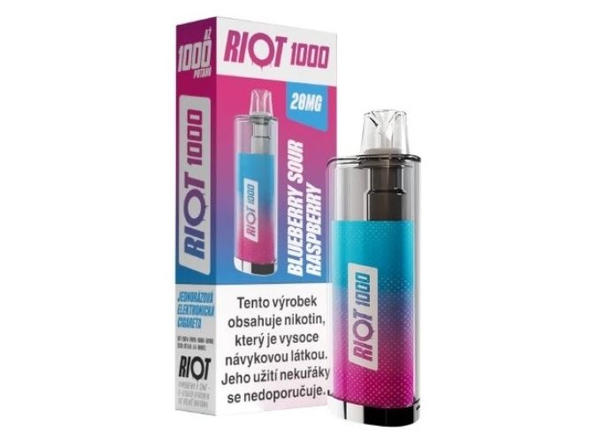 riot 1000 jednorazova e cigareta blueberry sour raspberry 20mg