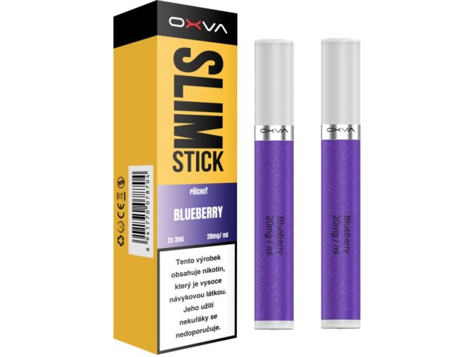 oxva slimstick pods cartridge blueberry 20mg 2pack boruvka