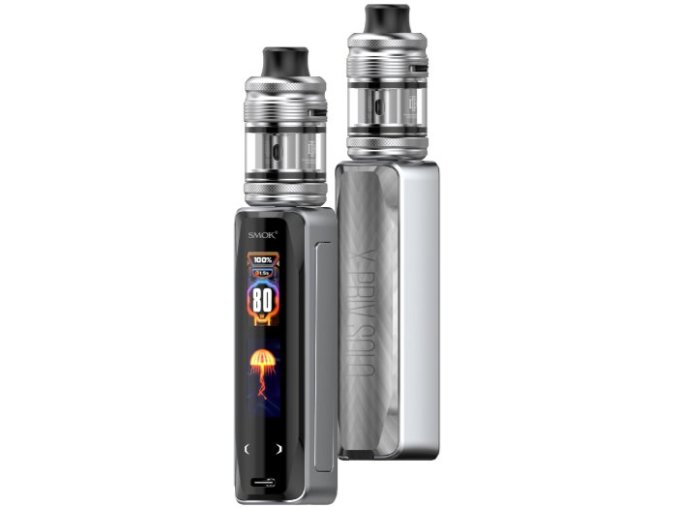smoktech x priv solo 80w grip full kit silver lines