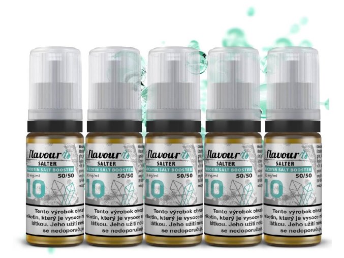 flavourit salter booster pg50 vg50 10mg 5x10ml