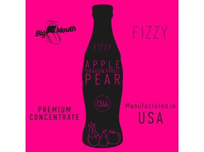 prichut aroma na michani do bazi big mouth fizzy 10ml apple dragonfruit pear