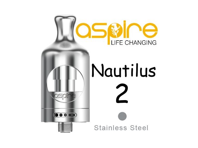 aspire nautilus 2 clearomizer 2ml stribrny silver
