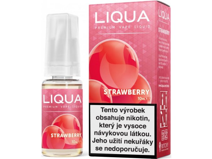 liqua e liquid elements strawberry 10ml jahoda