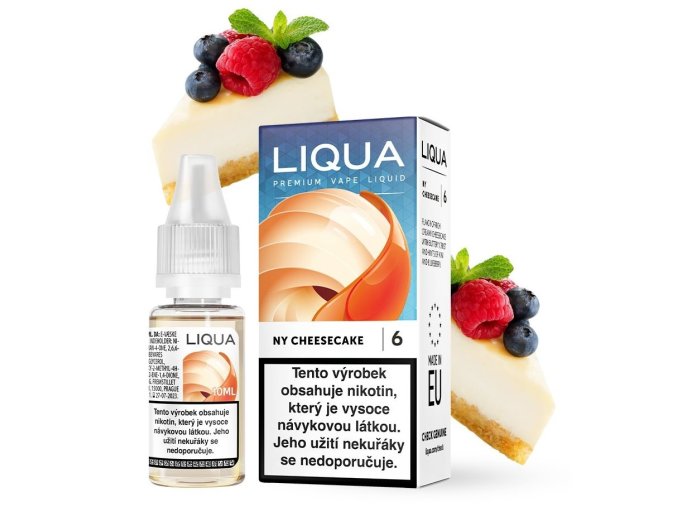 e liquid liqua ny cheesecake 10ml 0mg 3mg 6mg 12mg 18mg