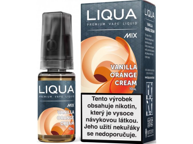 e liquid liqua mix vanilla orange cream 10ml pomerance s kremovou vanilkou