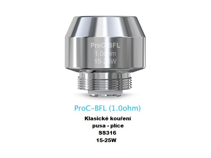 zhavici hlava joyetech proc bfl 1ohm pusa plice mtl