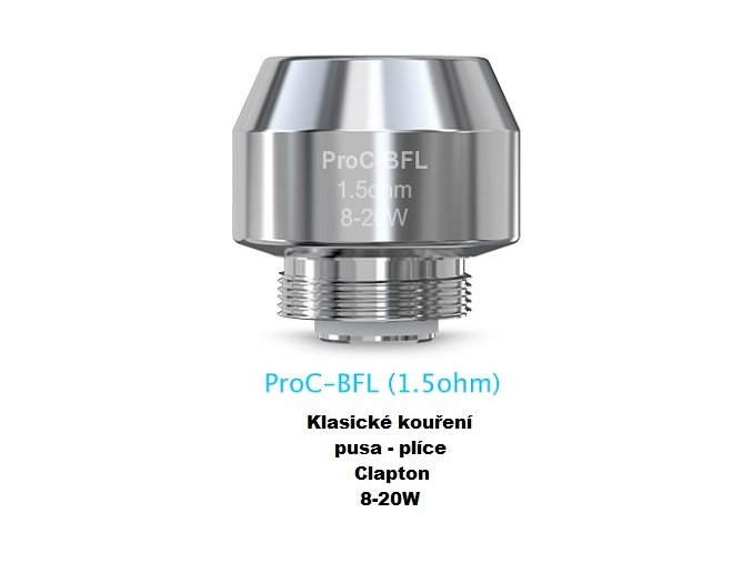 zhavici hlava joyetech proc bfl 15ohm pusa plice mtl