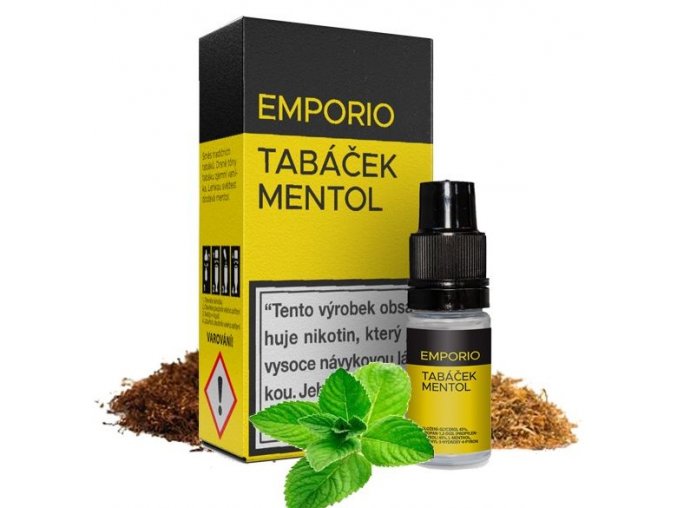 e liquid emporio pg50 vg50 tabacek mentol 0mg 1,5mg 3mg 6mg 9mg 12mg 18mg