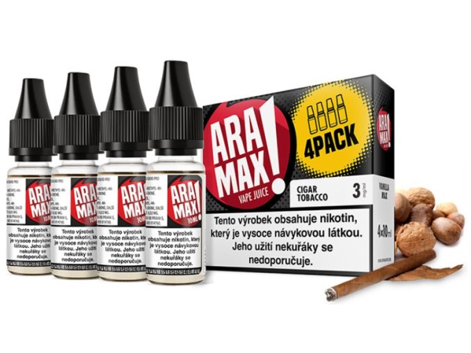 e liquid aramax cigar tobacco 4pack 4ks