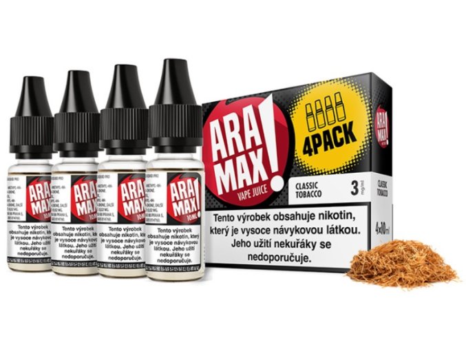 e liquid aramax classic tobacco 4pack 4ks