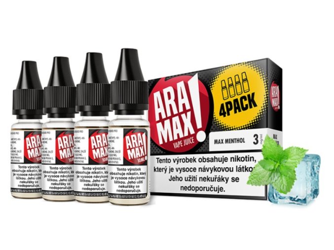 e liquid aramax max menthol 4pack 4ks