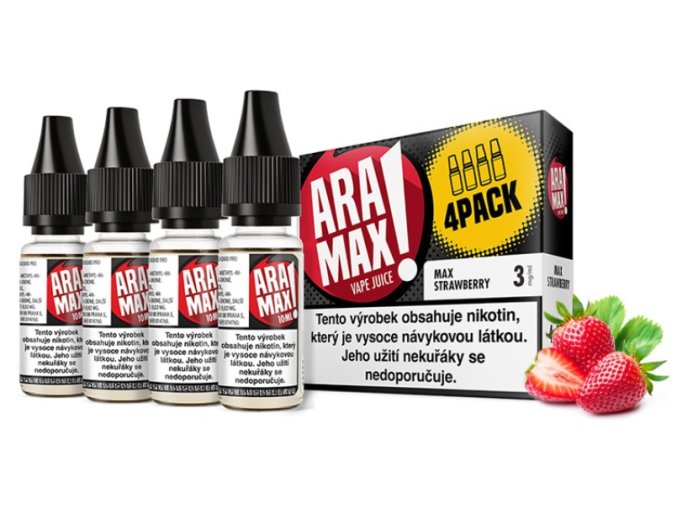 e liquid aramax max strawberry 4pack 4ks