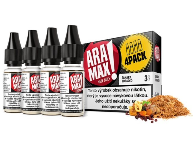 e liquid aramax sahara tobacco 4pack 4ks