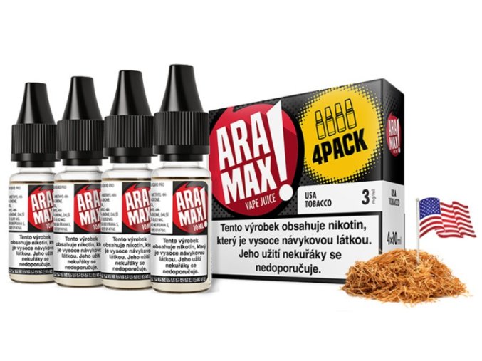 e liquid aramax usa tobacco 4pack 4ks