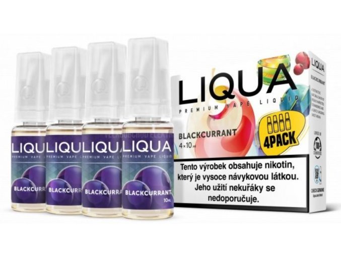 e liquid liqua elements blackcurrant 4pack 4x10ml cerny rybiz