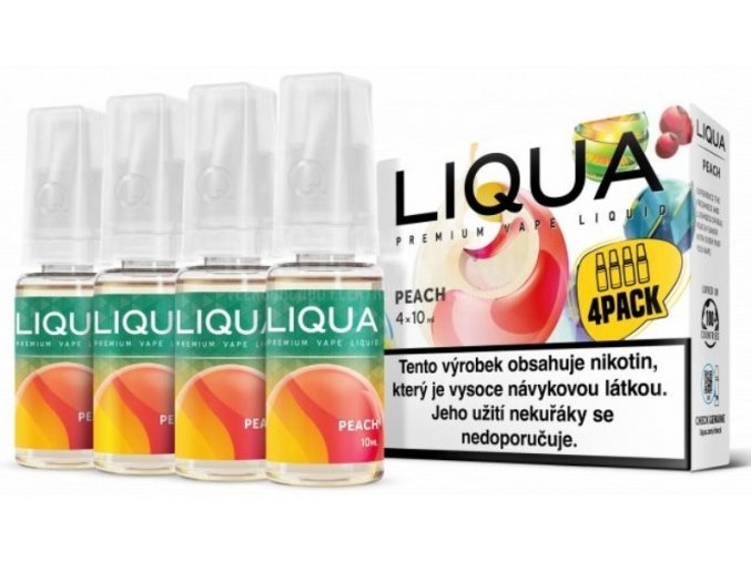 e liquid liqua elements peach 4pack 4x10ml broskev