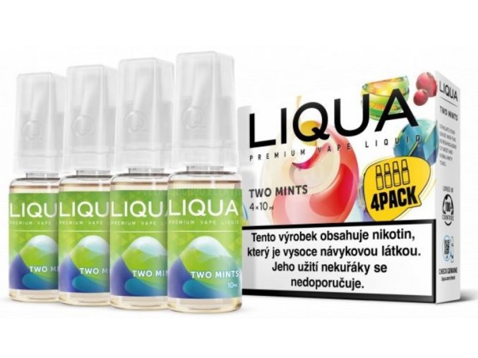 e liquid liqua elements two mints 4pack 4x10ml mentol mata