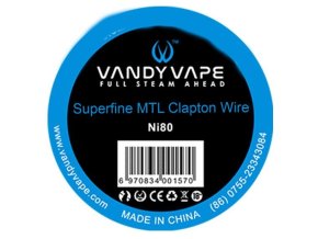 vandy vape superfine mtl odporovy drat ni80 3m