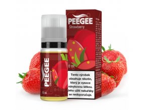 e liquid peegee jahoda strawberry 10ml