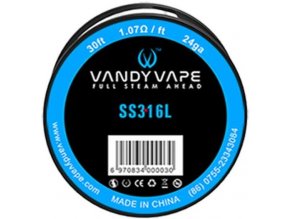 vandy vape ss316 odporovy drat 24ga 9m