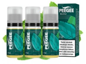 e liquid peegee mentol menthol 3x10ml