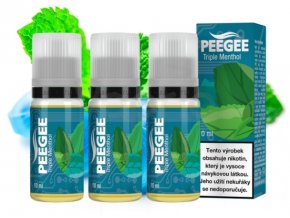 e liquid peegee trojity mentol triple menthol 3x10ml